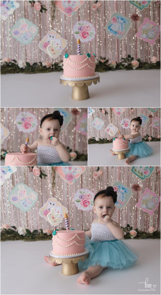 Alice In Wonderland Cake Smash Session Indianapolis Photographer