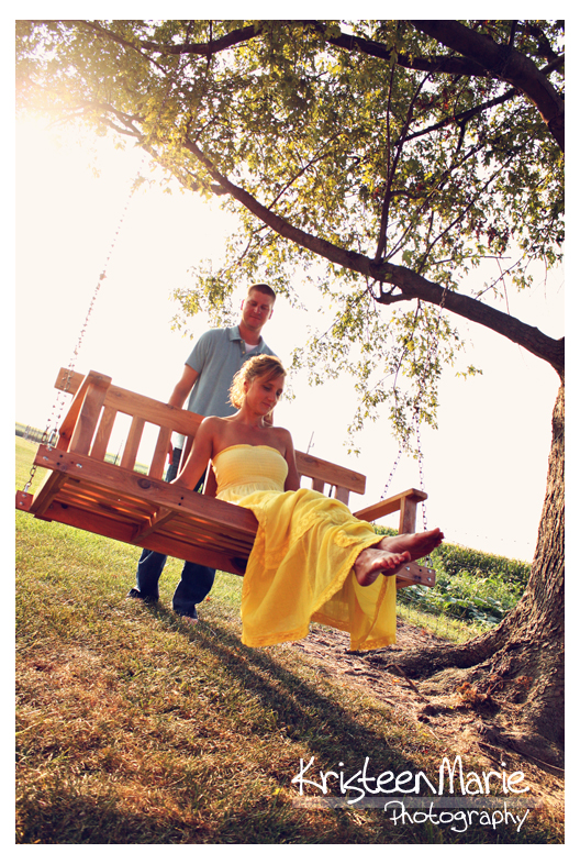 Swinging Engagement Picture