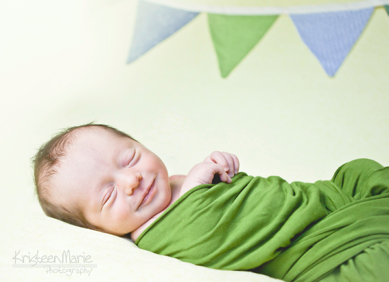 Smiling Newborn Boy