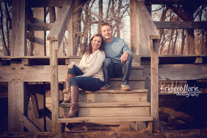 Engagement picture on steps