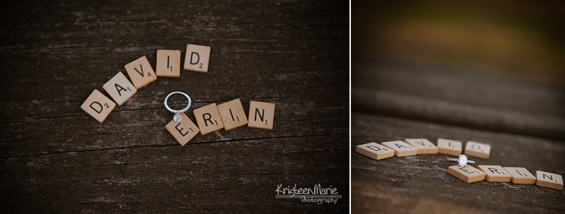 Scrabble pices and engagement ring