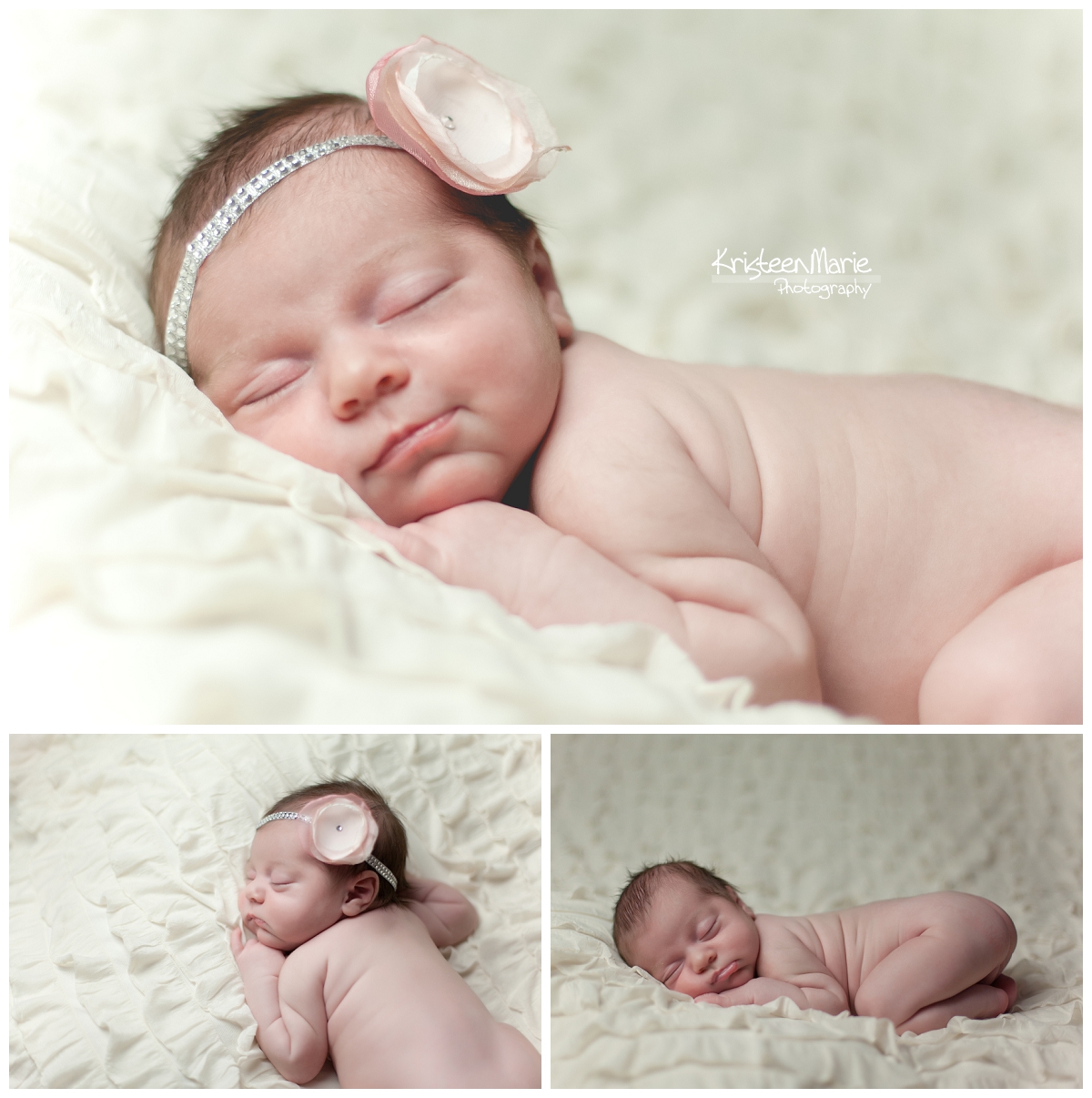 Newborn Photography Cream and Pink