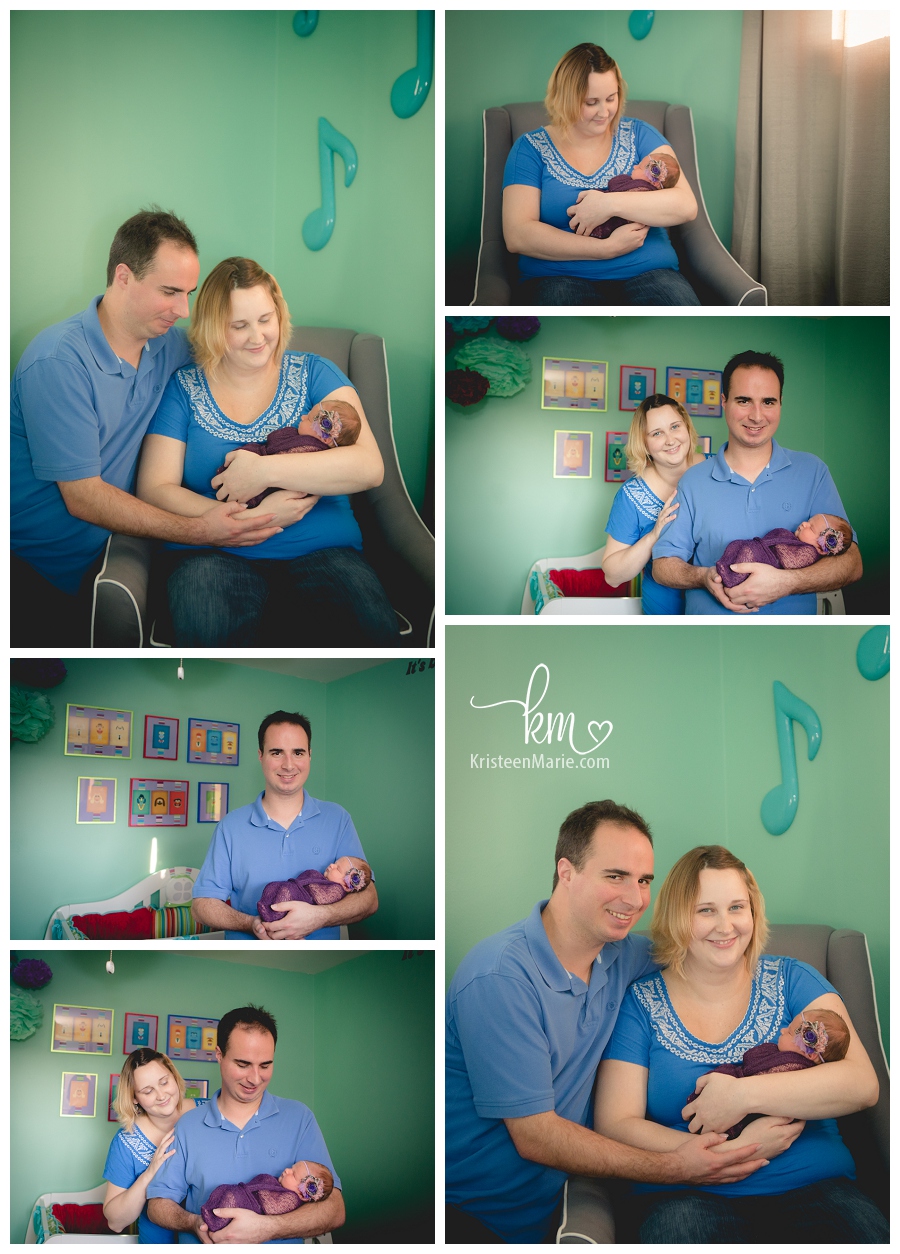 family photography with newborn girl