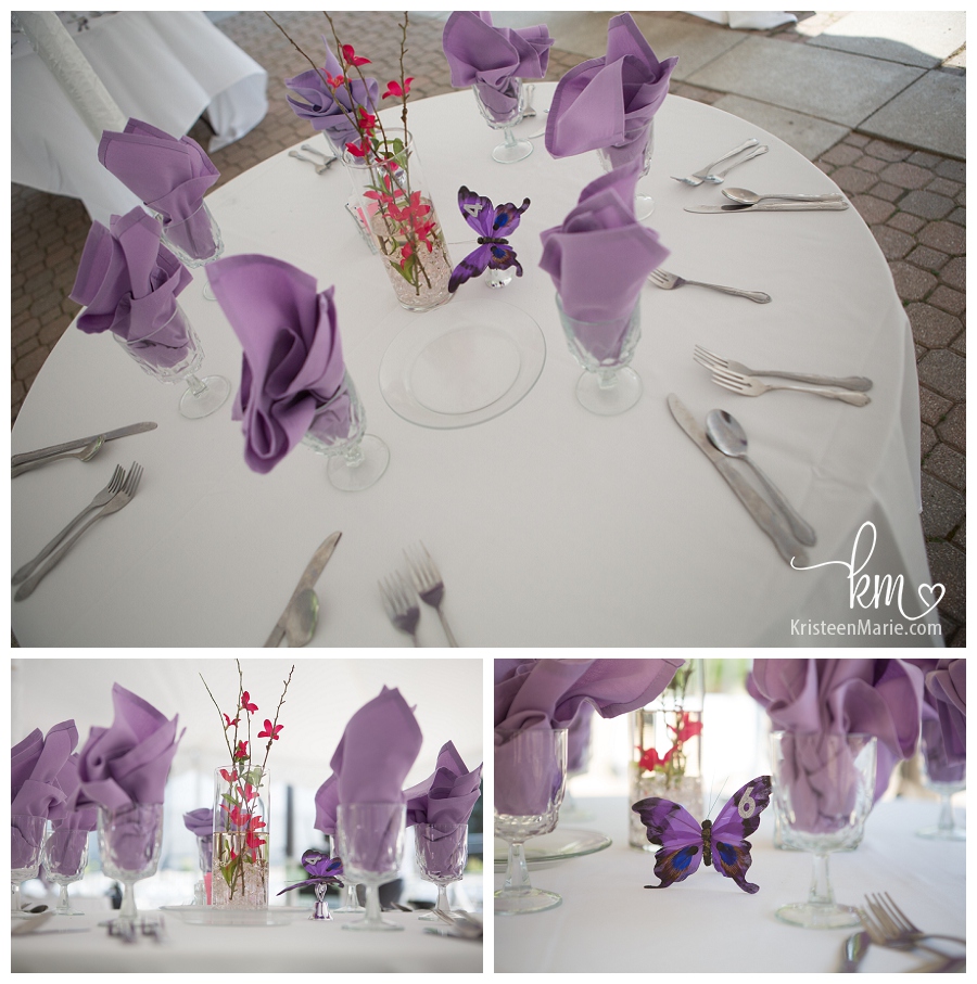 purple table decor