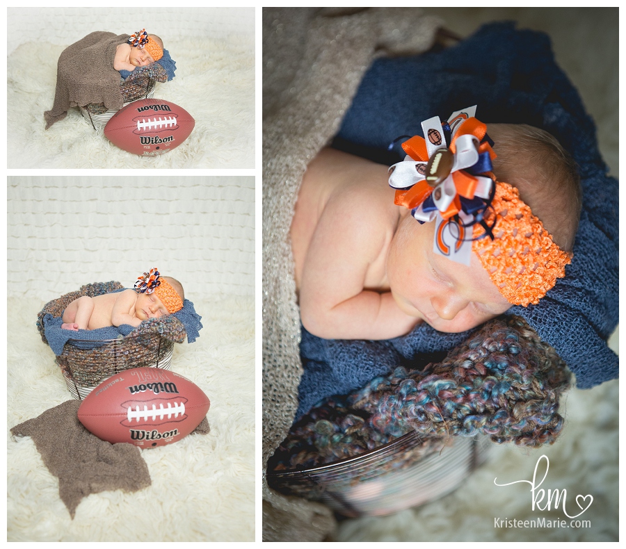 Chicago Bears inspired newborn pictures
