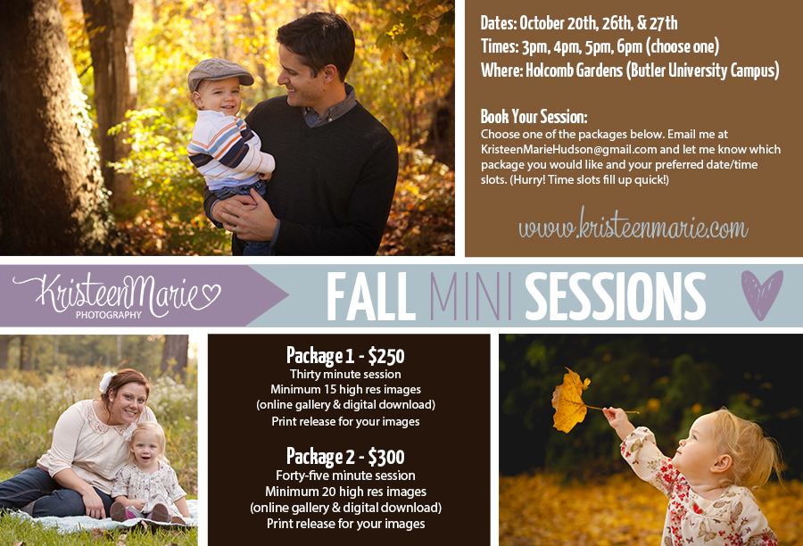 2013 Fall Mini photography session in Indianapolis