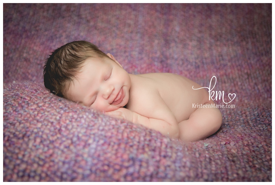 Smiling Newborn Girl 