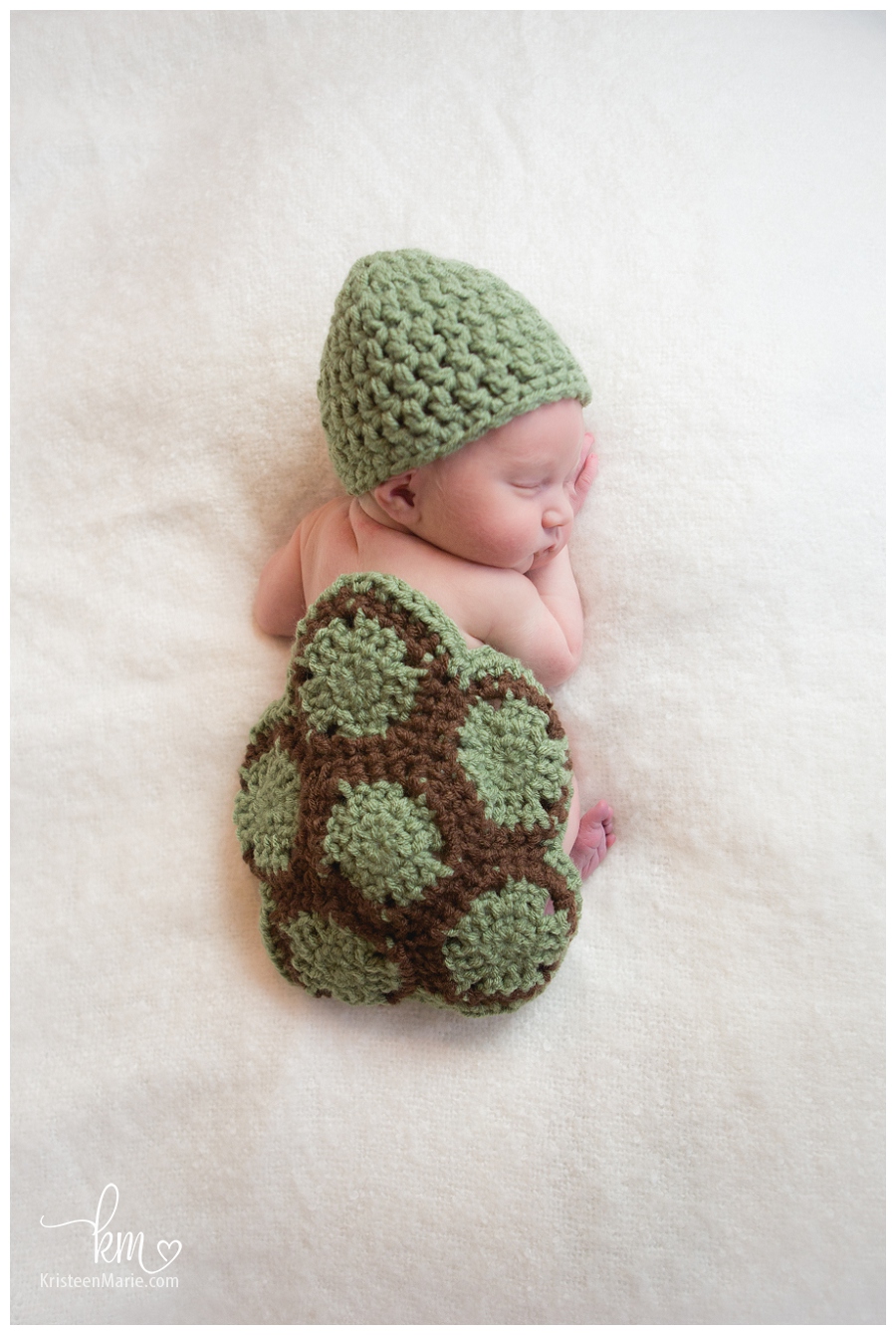 newborn as a turtle