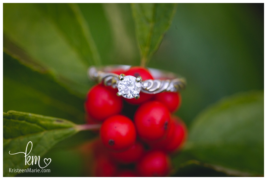 engagement ring with berries