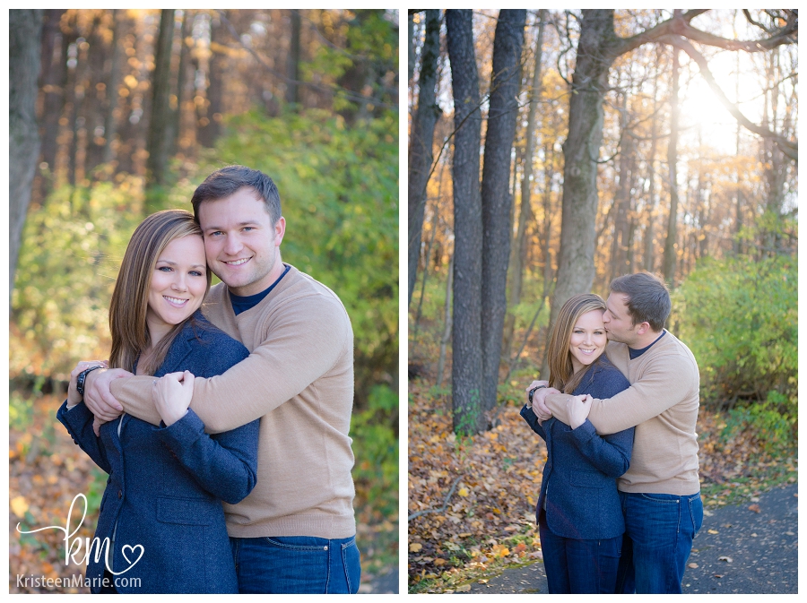 engagement photography on path