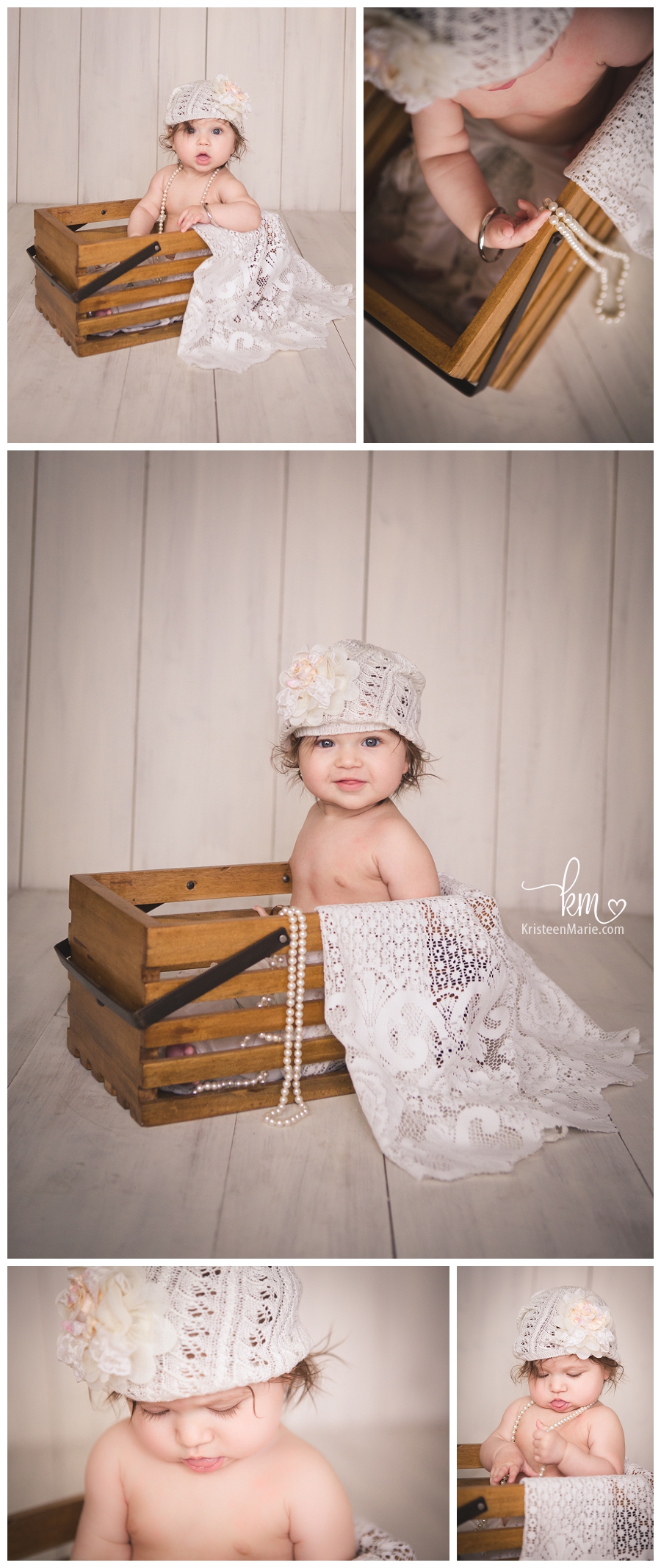 Pearls and Lace - child photography