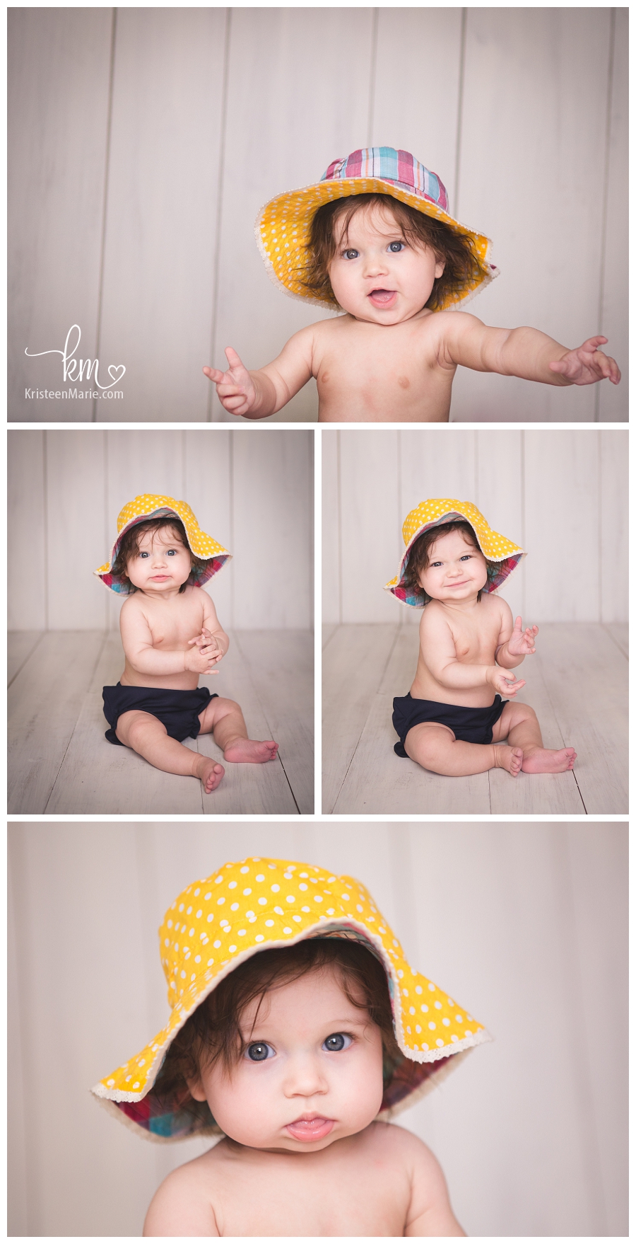 Little girl in yellow summer hat