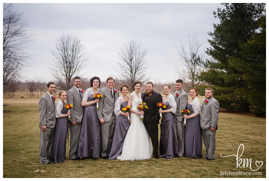 The wedding party on K&S Farms