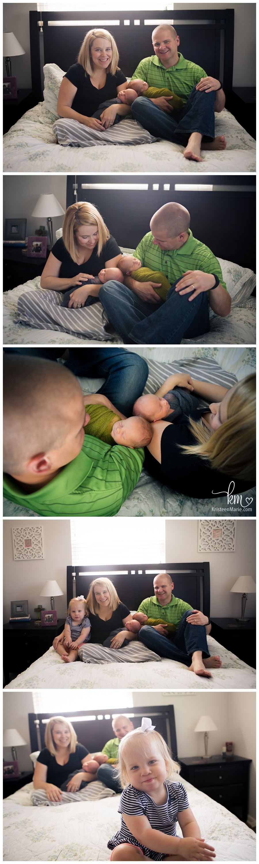 family twin newborn photography in Indianapolis