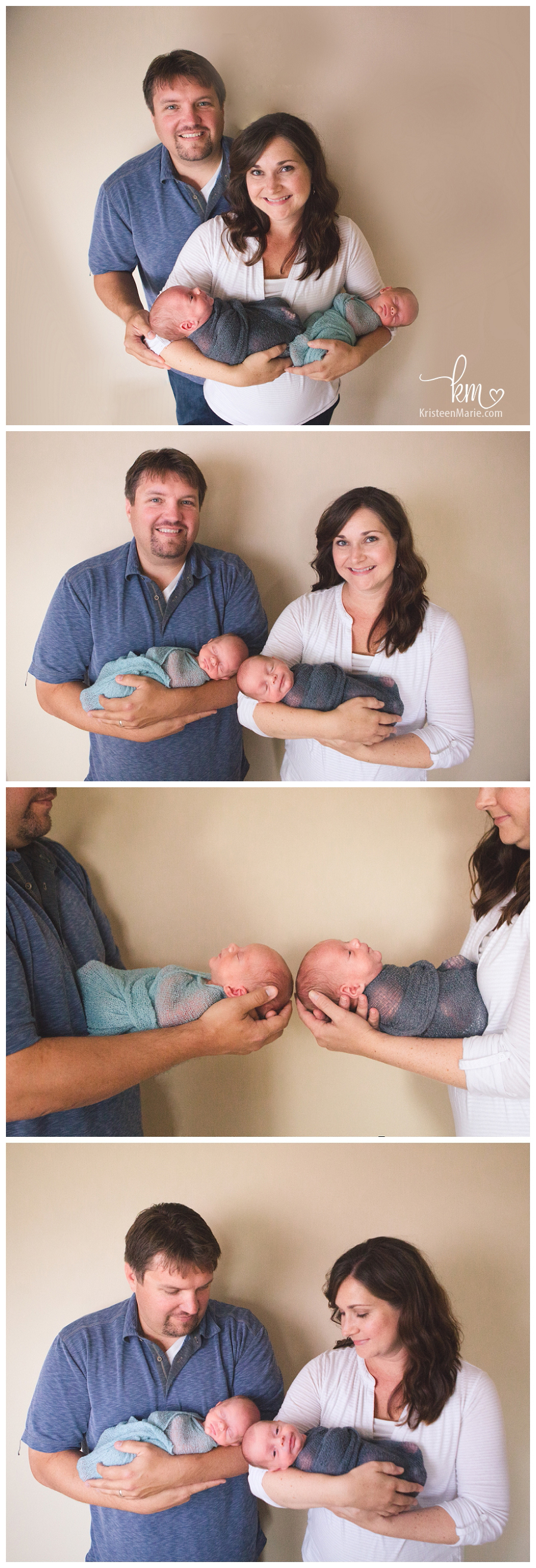 family pictures with twins newborn boys