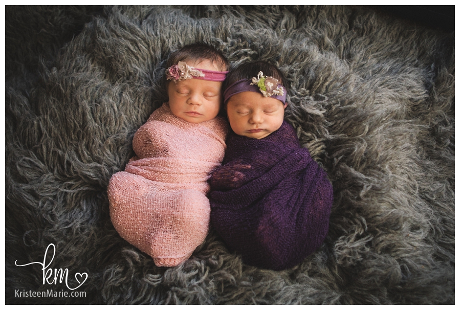 Newborn Twin Girls from Fishers, IN