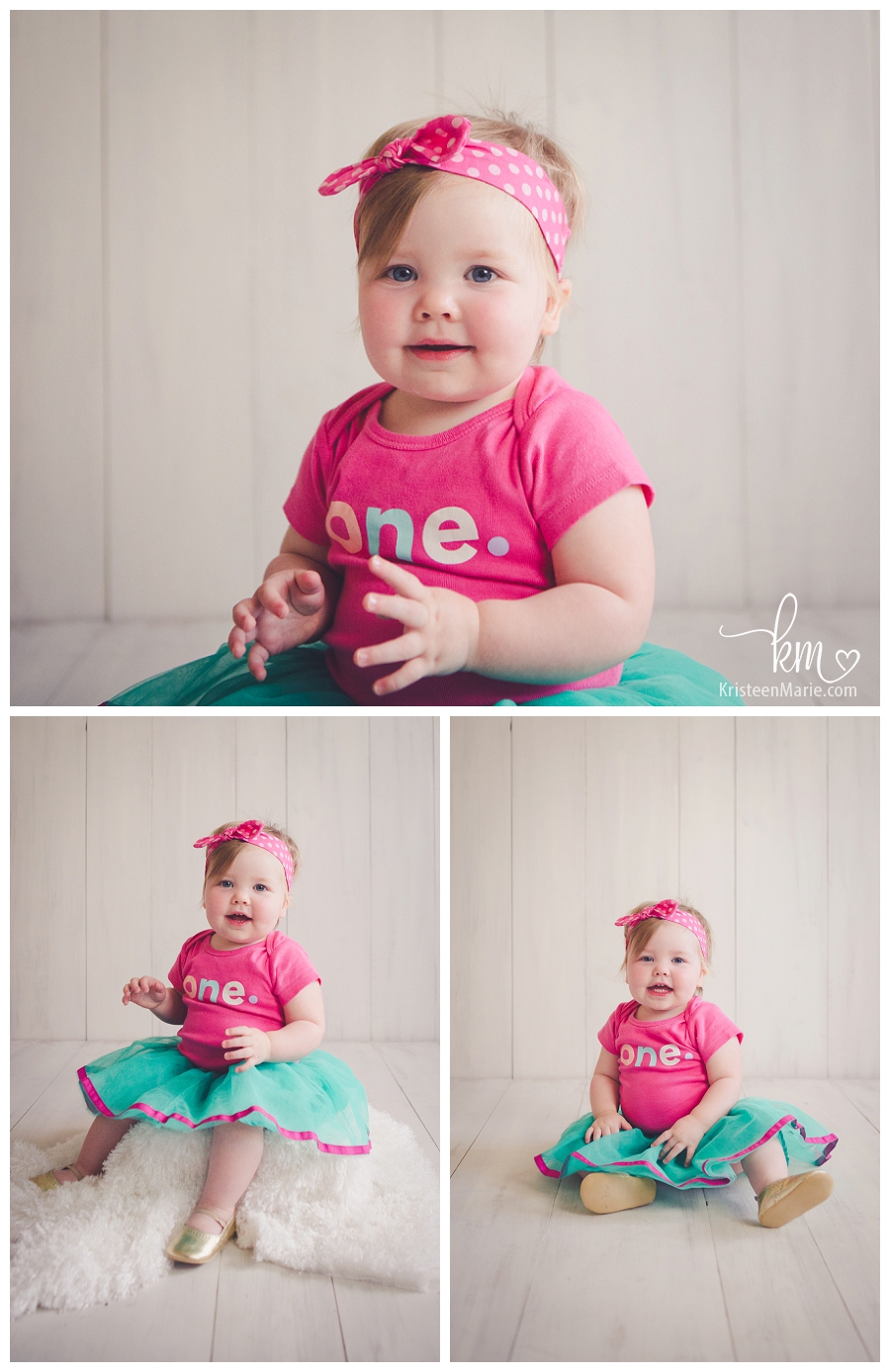 Adorable First Birthday Outfit - Pink and Green
