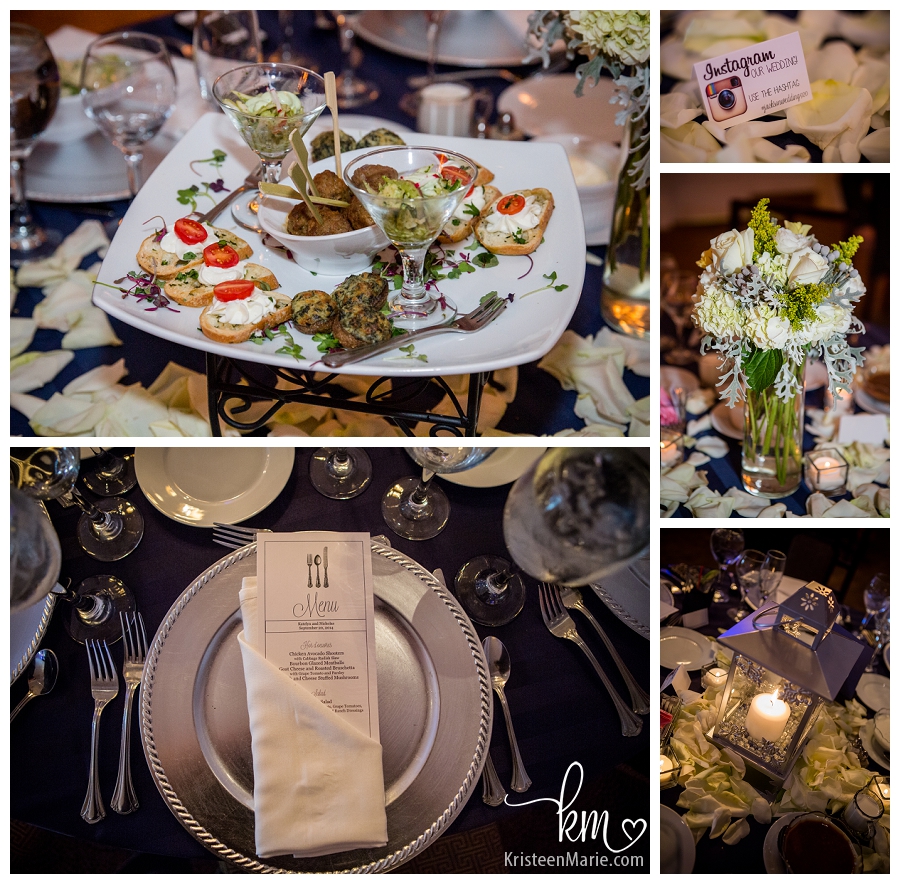 Wedding Reception Details at Ritz Charles in Carmel