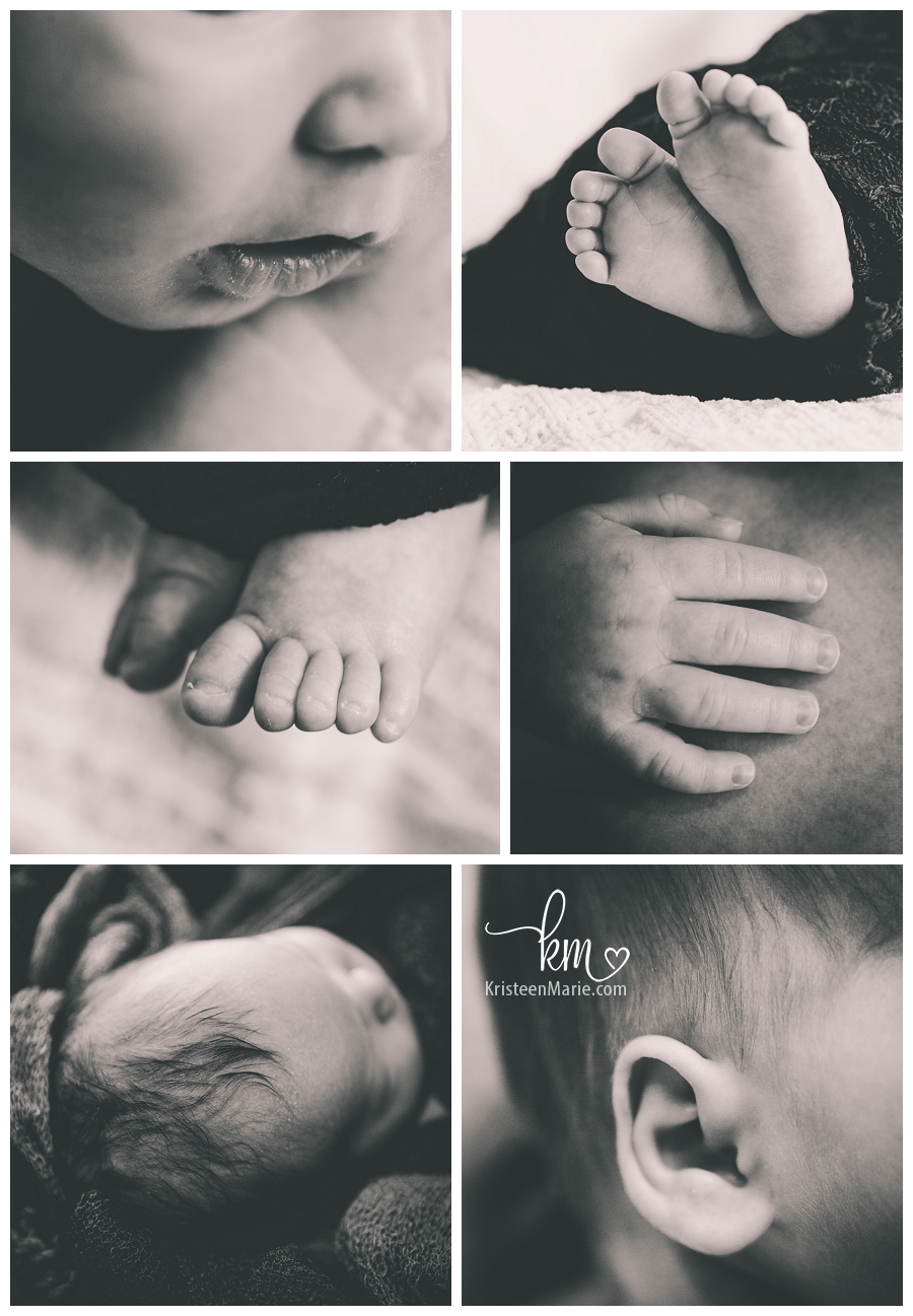 newborn baby hands, feet, and ears