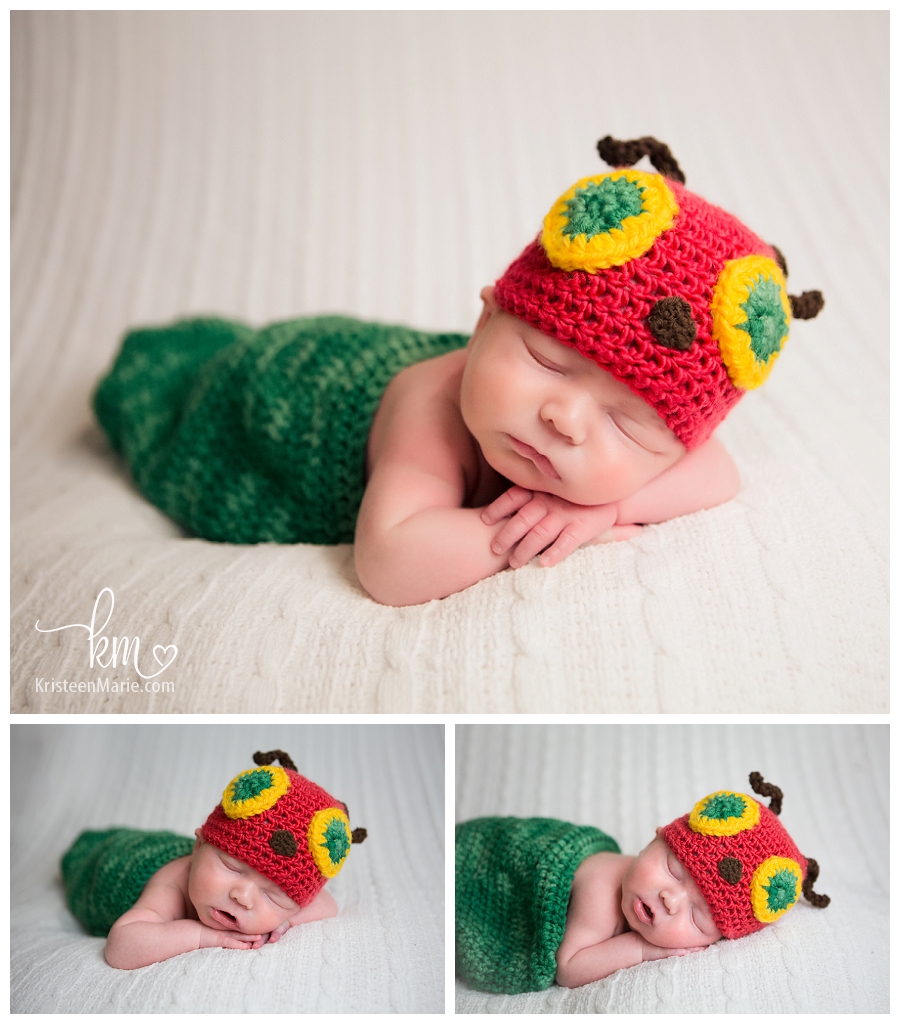 the very hungry caterpillar newborn photography prop