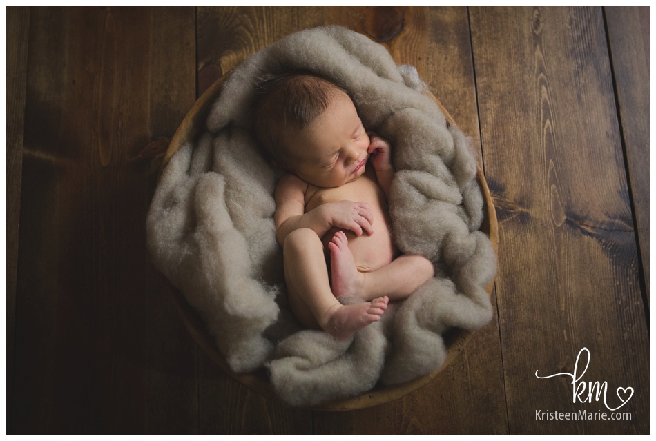 moody newborn pictures - natural setting