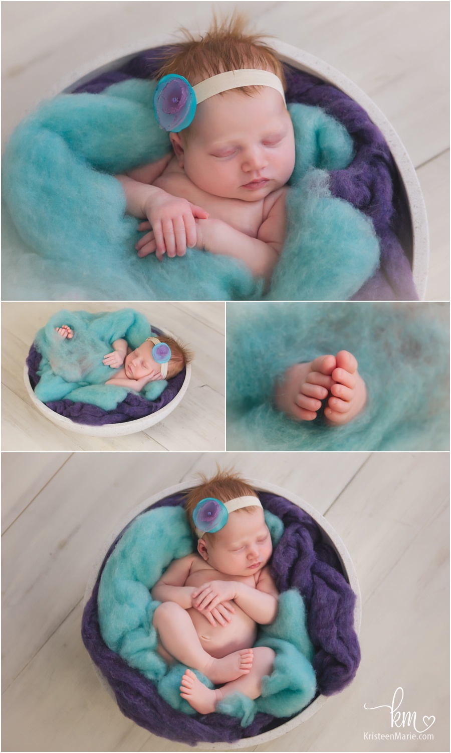 bright colors - newborn photography setup