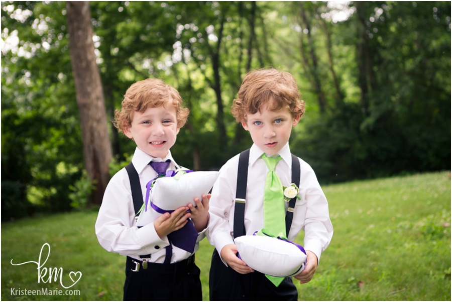 adorable red headed ring bearers