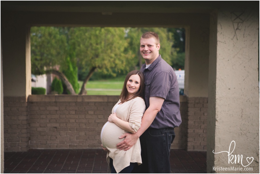 Maternity Pictures at Marian University in Indianapolis, Indiana