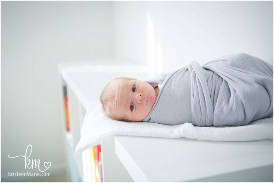 in-home lifestyle newborn photography session in Fishers, Indiana