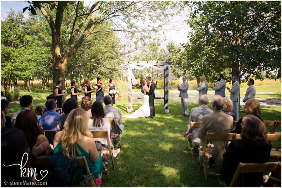 wedding ceremony at Morgan Acres