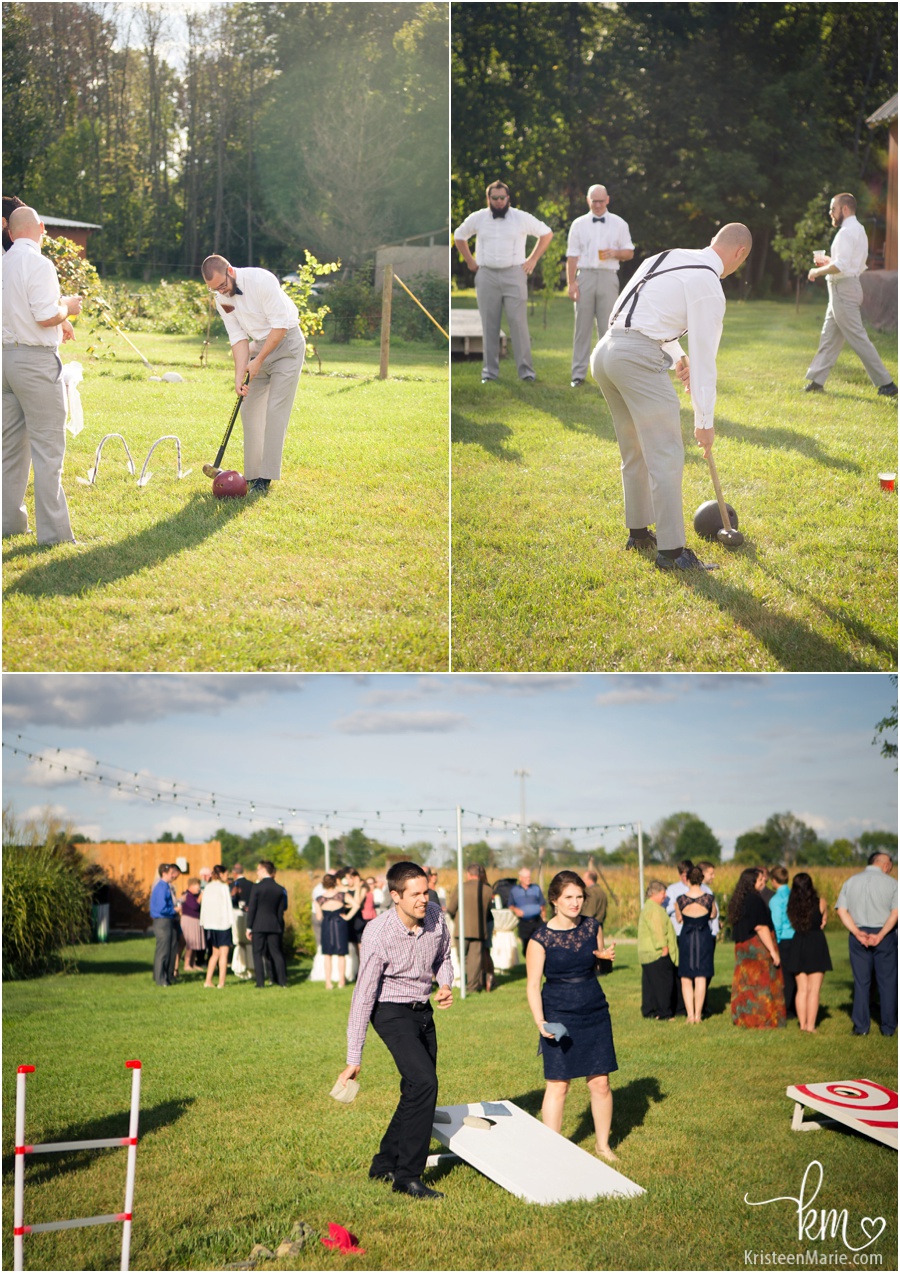 lawn games at wedding