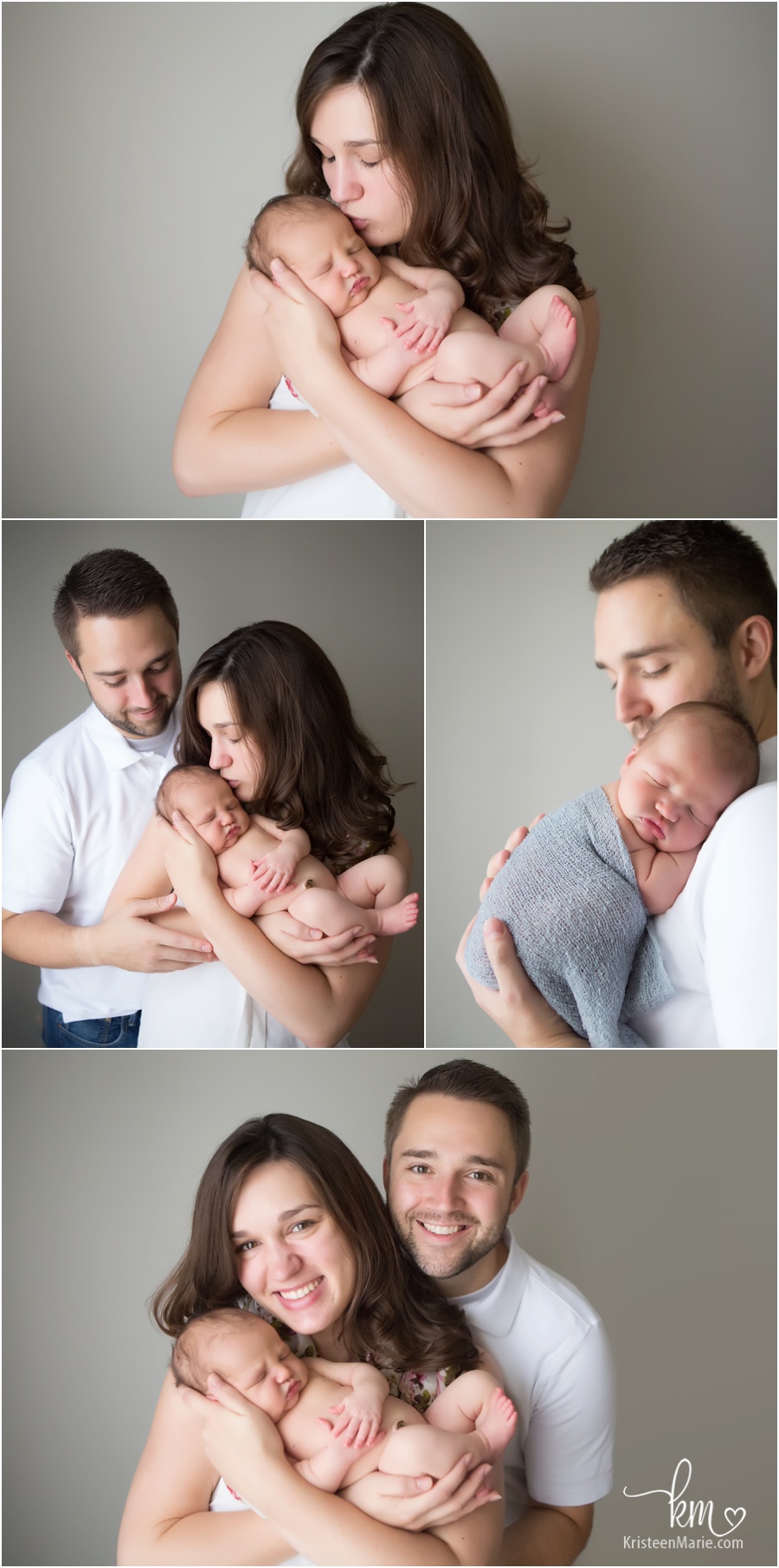 Family with newborn baby - newborn photography family poses 