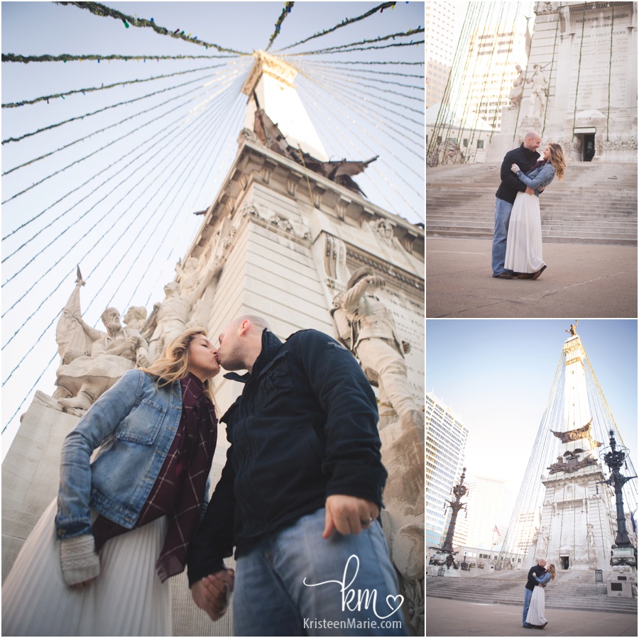 downtown Indianapolis couple photography
