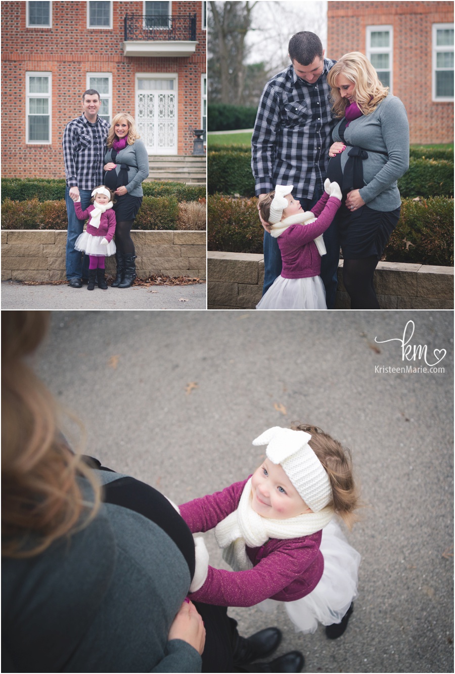 maternity photography - big sister and baby belly - adorable poses for older siblings during maternity session