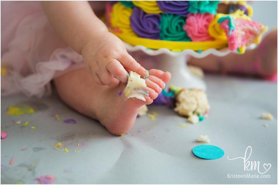 frosting on baby's foot