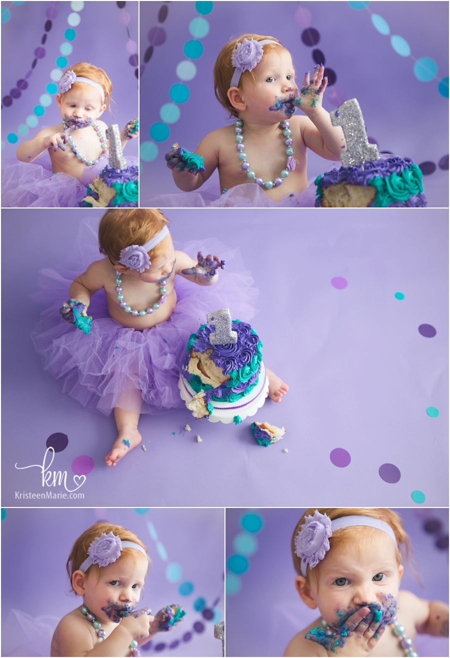 girly birthday theme - purple and teal with tutu and silver 