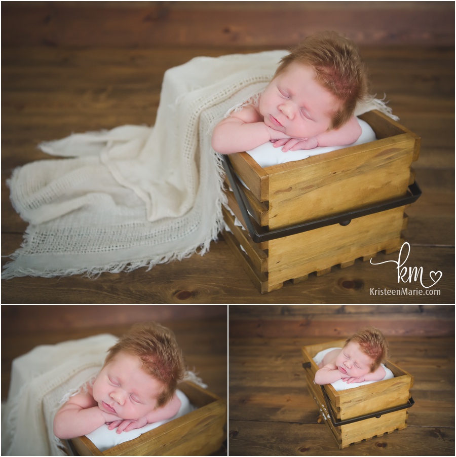 newborn boy in basket from Zionsville, IN