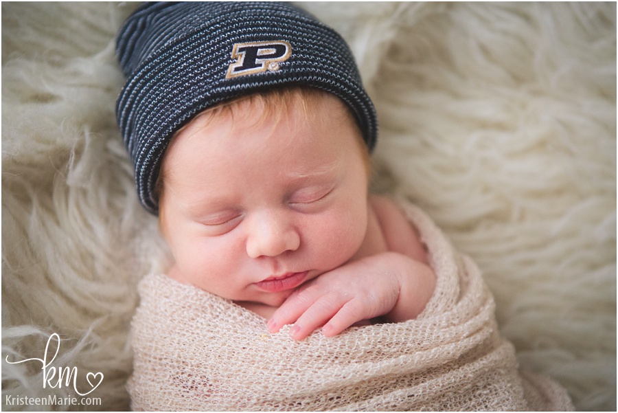 Purdue University newborn photography picture