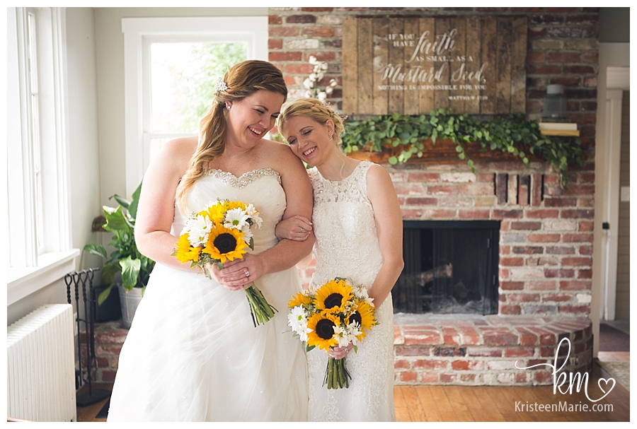 Indoor bridal pictures at Mustard Seed Gardens