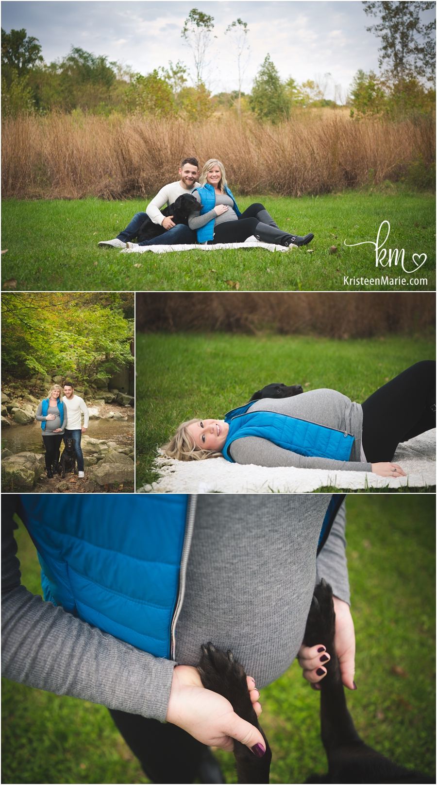 maternity pictuers with family dog
