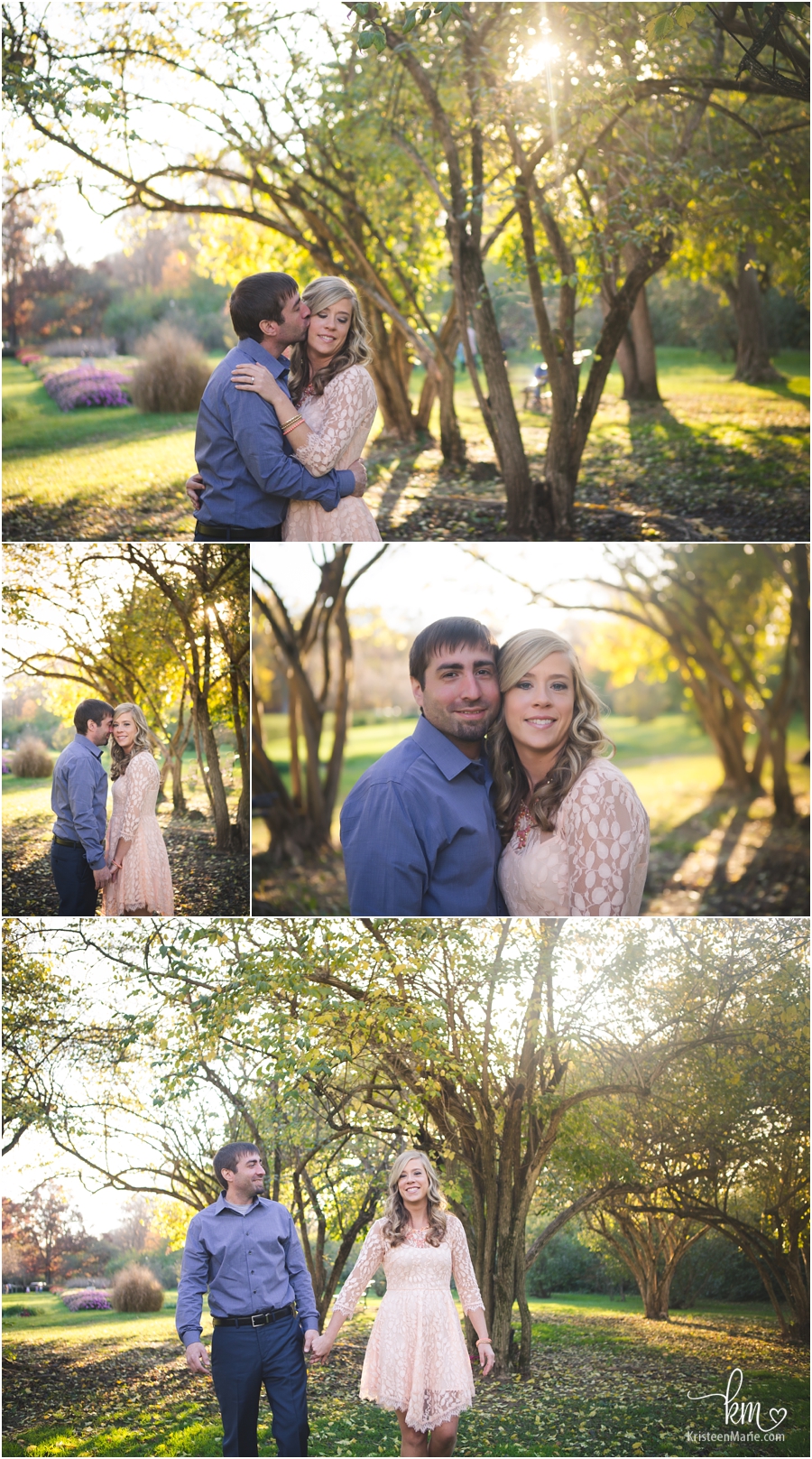blue and pink - engagement phtoography outdoors