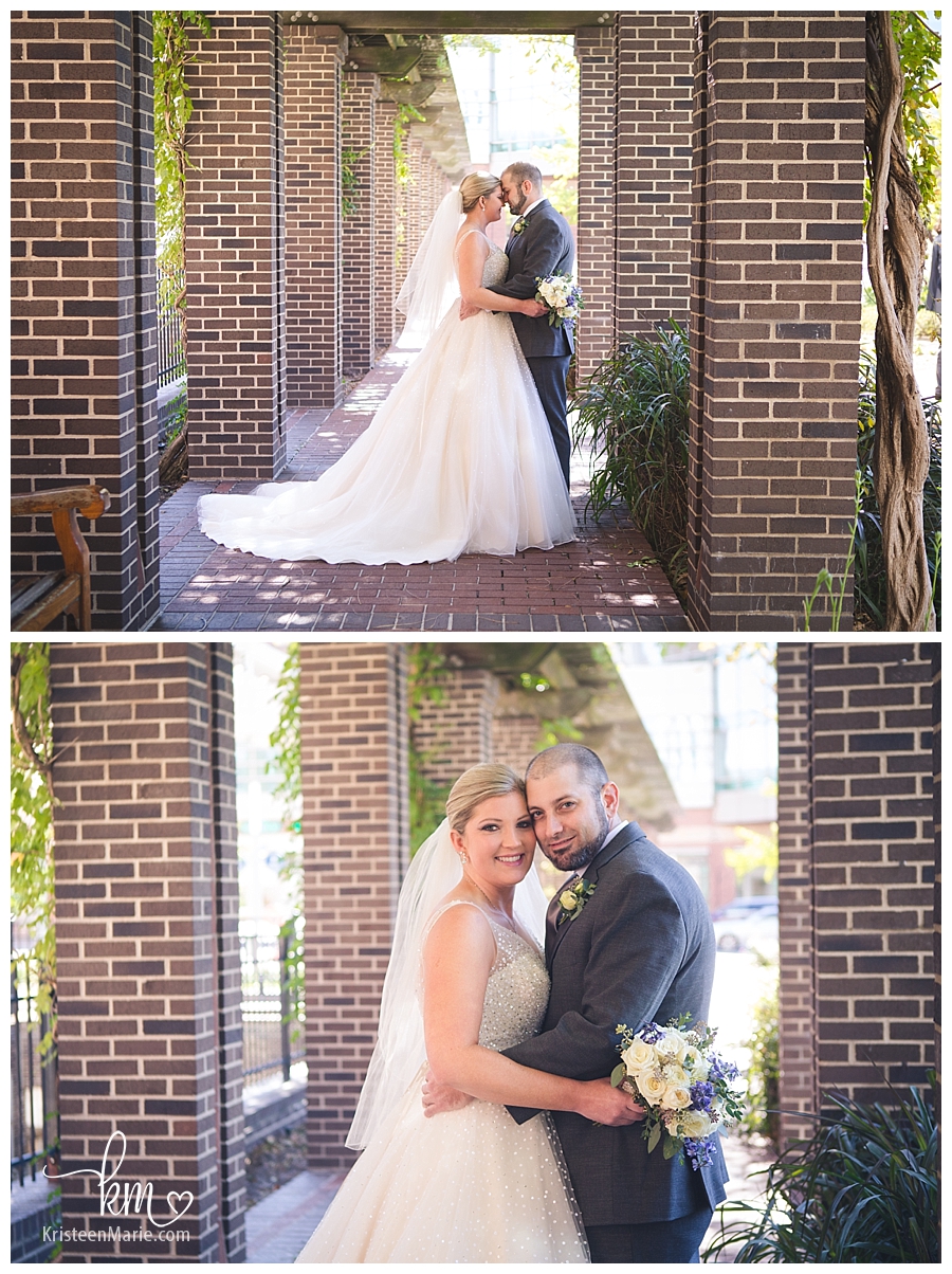 bride and groom in Indianapolis, Indiana