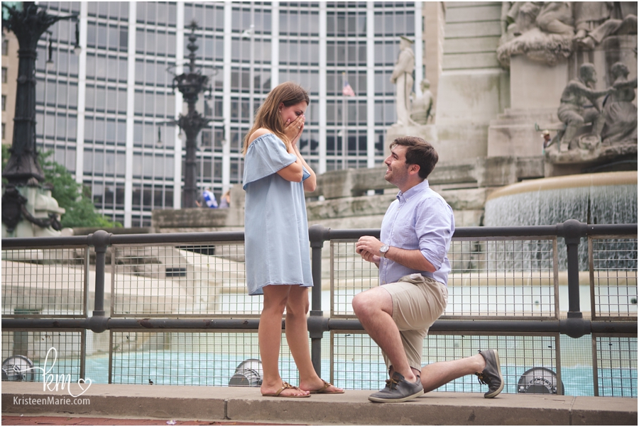 down on one knee