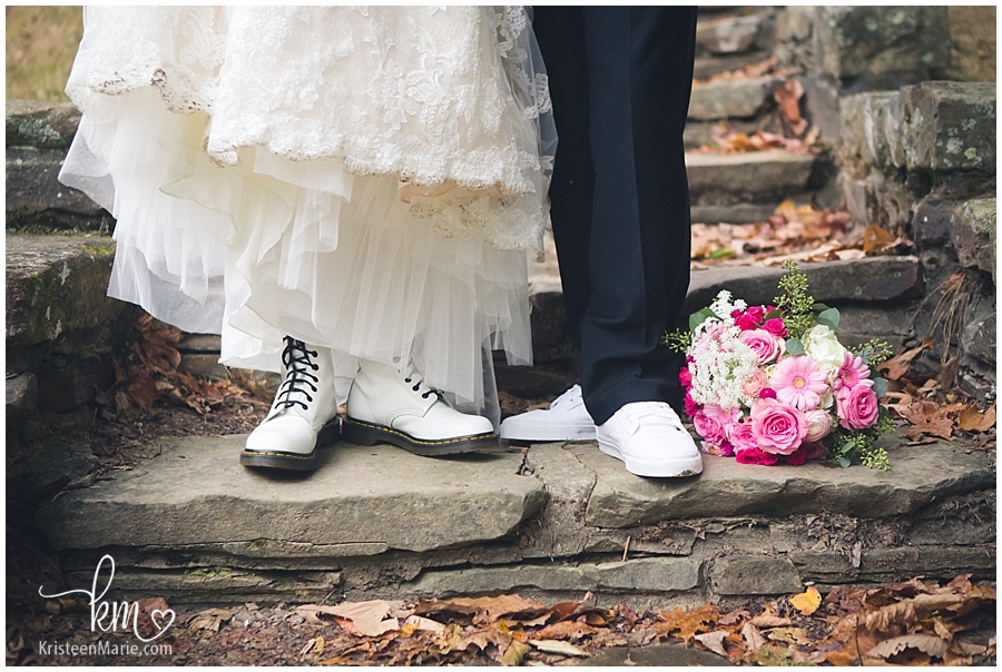 boots and shoes for bride and groom