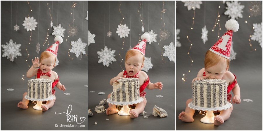1st birthday cake smash photography in Zionsville, Indiana