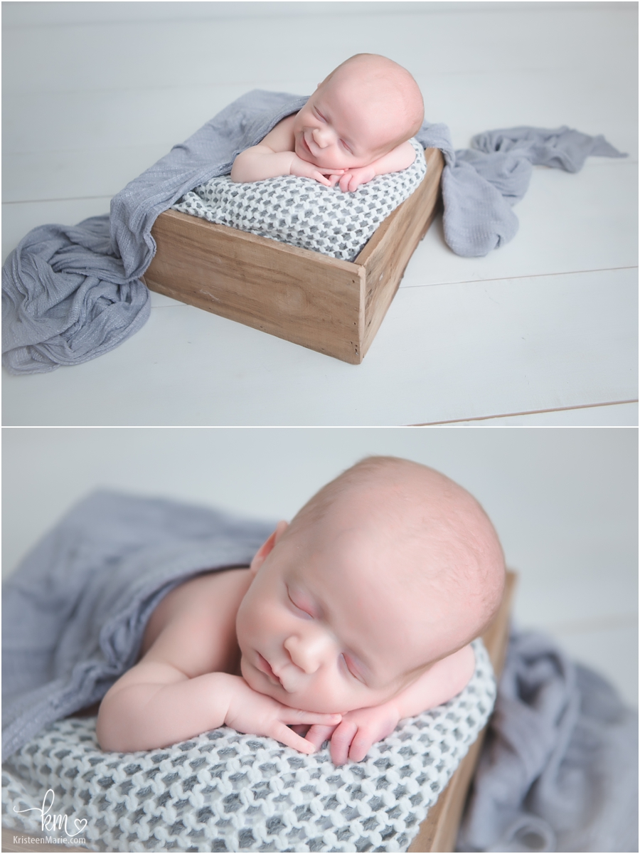 newborn baby in a box 