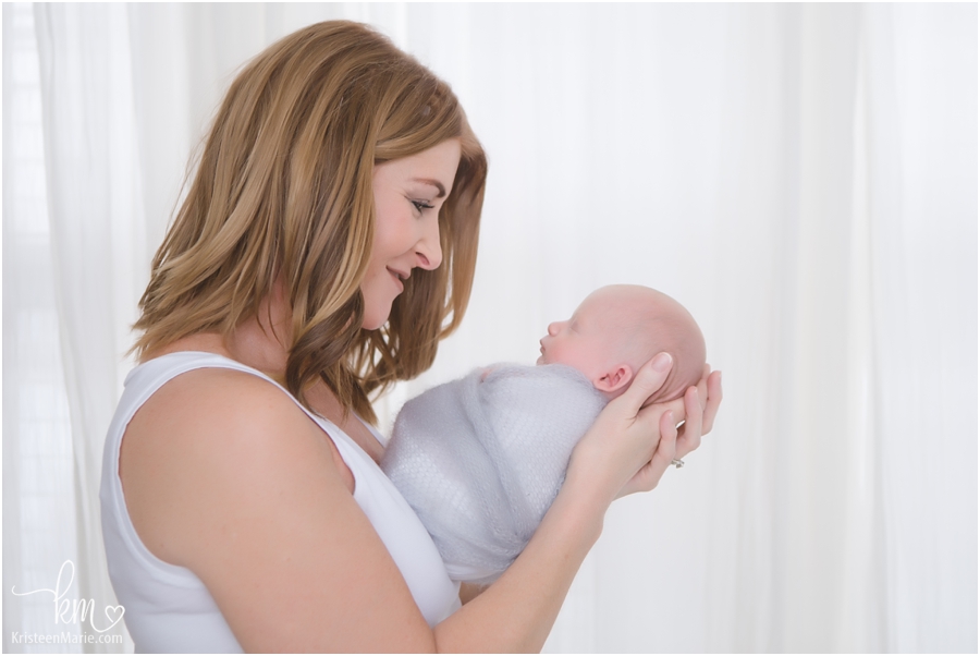 Mom and baby - Carmel, IN newborn photography