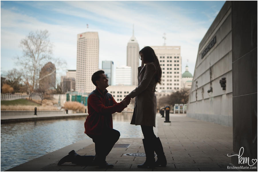 Downtown Indianapolis Proposal Photography