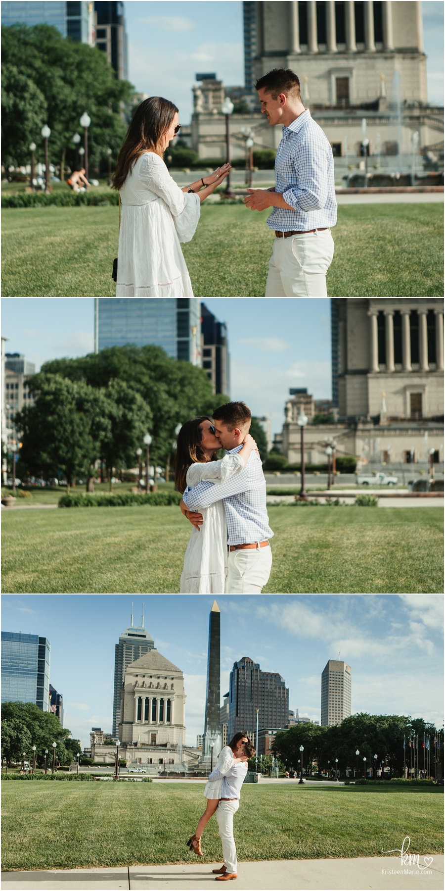 Moments after proposal - Indianapolis proposal photographer
