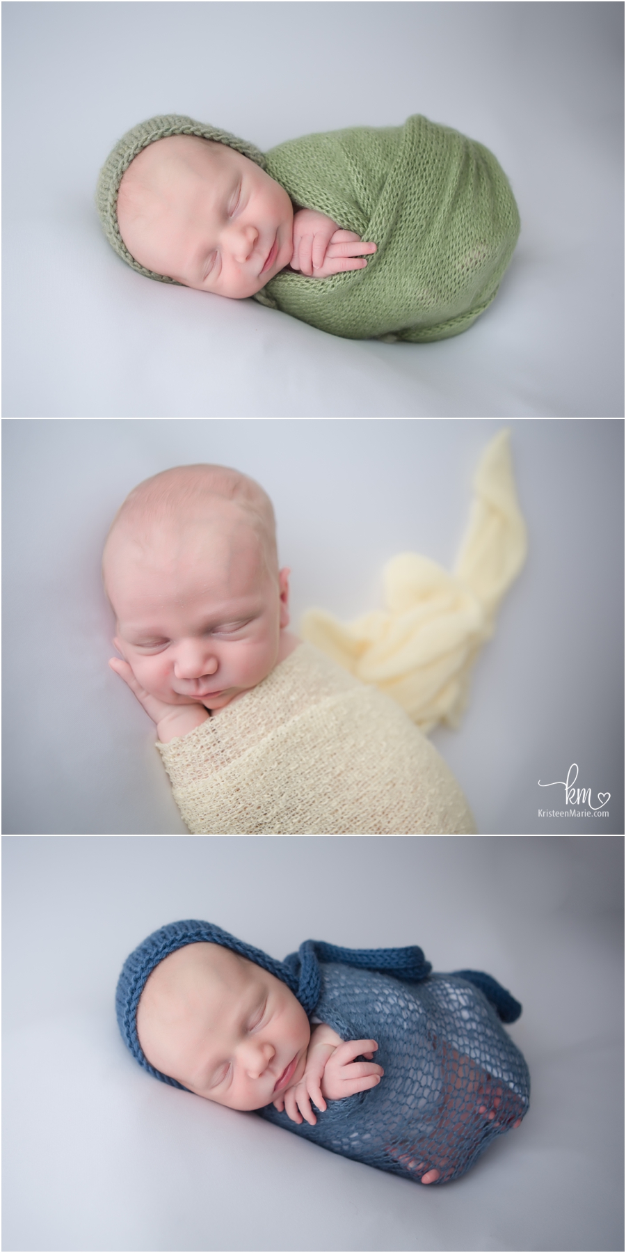 newborn baby boy on white - Indianapolis newborn photographer